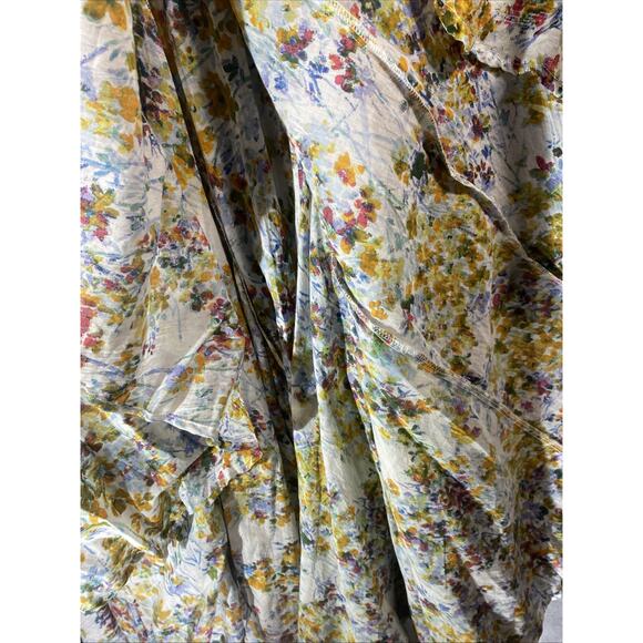 Philosophy Womens Floral Smocked Waist Dress Sleeveless Cottagecore Peasant Sz S - Picture 12 of 14